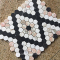 Soulscrafts Mixed Color Natural Stone Hexagon Mosaic Tile  for Kitchen Backsplash